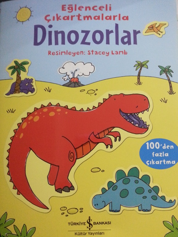 eğlenceli çıkartmalarla dinozorlar